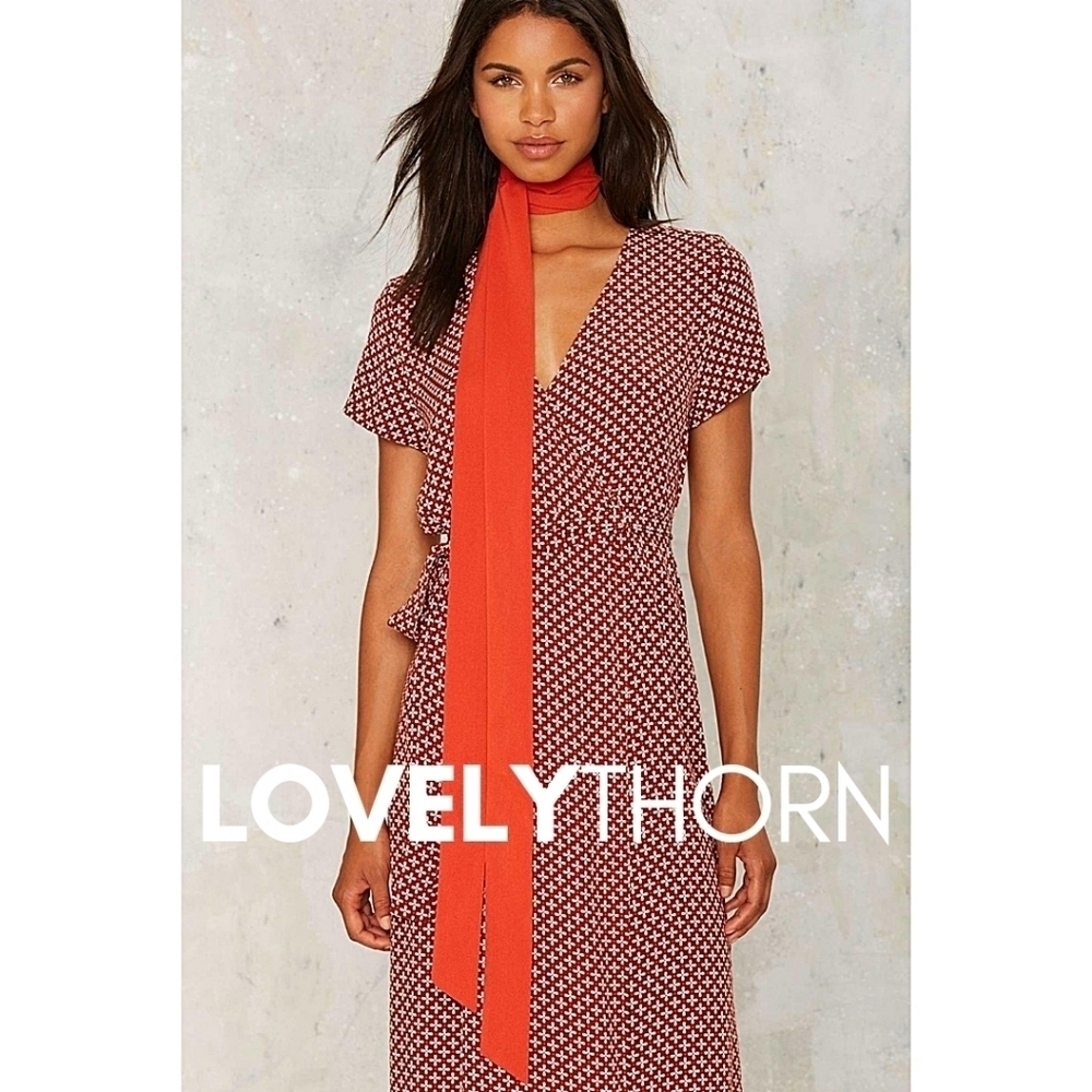NASTYGAL // ltd ed burnt orange long skinny scarf